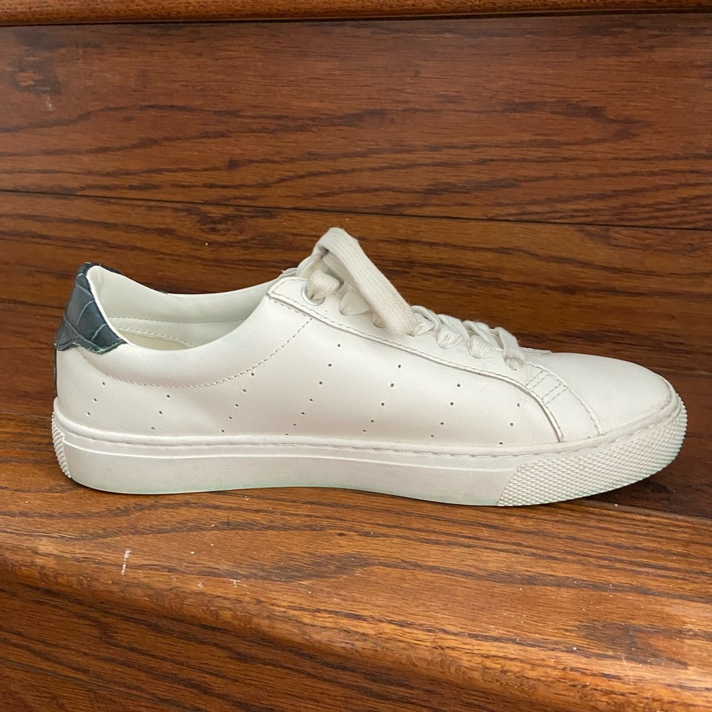 Jcrew leather sneakers gator skin detailing (worn once)